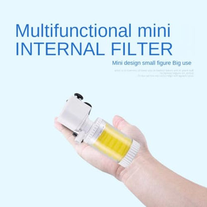 RS Electricals Classic White Submersible 3 in 1 Single Layer Internal Filter for Aquarium Fish Tank (RS-161F) | 6W - 400 L/Hr | Suits Upto 1.5 Feet Tank