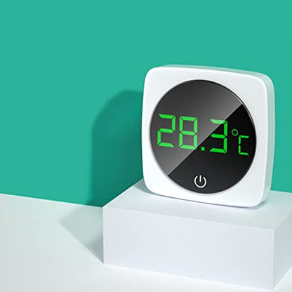Nepall One Touch LCD Digital Display White Square Aquarium Fish Tank External Thermometer