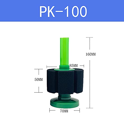 PK-100 Aquarium Black with Green PK Series Bio Sponge Filter for Aquarium Fish Tank