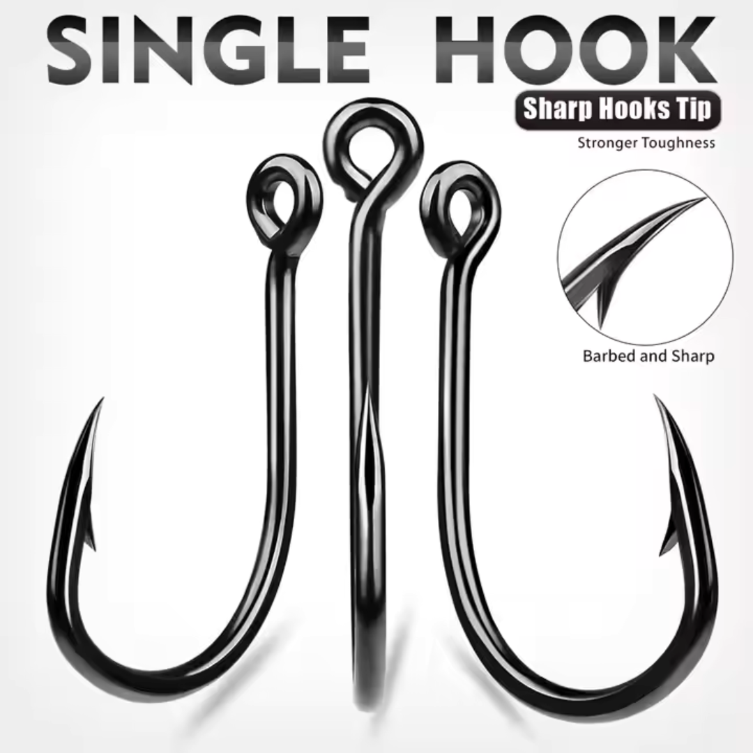 Mustad Hoodlum Live Bait Fishing Hook | 4 X Strong | Black Nickel