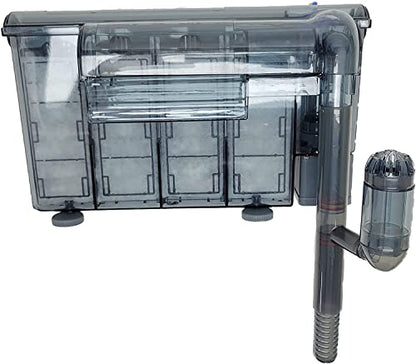 RS Electrical RS - 8003 Eco Green Series Slim Hang On Filter with Surface Skimmer, 3 Layer Filteration | Low Power Consumption | Low Noise | 4.5W - 600L/Hr | Suitable for 3 to 4 Feet Tank