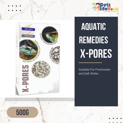 Aquatic Remedies X-PORES Filter Media, 800ML (500G) | Natural Pumice Porous and Mineral Filter Media for Aquarium Fish Tank