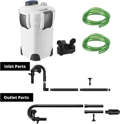 SunSun HW-302 External Canister Filter For Aquarium Fish Tank | 1000L/Hr | Suitable For 2-3 Feet Tank Free Filter Media Combo Worth 500 With This Order