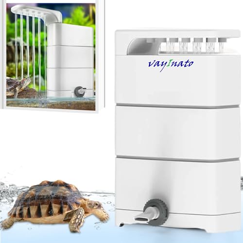 SunSun Xioli Premium White 10 Watts, 800 L/Hr, Low Level Bottom Suction Water Fall Type Internal Turtle Filter for Aquarium Fish Tank and Turtles, Reptiles