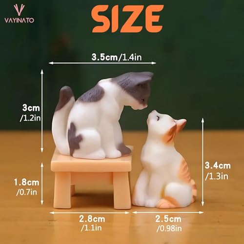 Petzlifeworld 3pcs Small Cat Set (Including 2 Cats & 1 Chair)