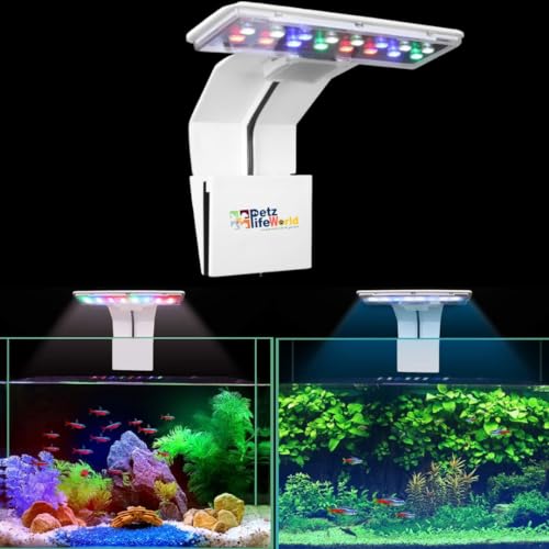 Petzlifeworld 5W (X3) Super Slim Aquarium Fish Tank Light | Suitable for 2 Feet Tank (Fit for 6mm Glass Thickness) | 3 Colour Mode | White