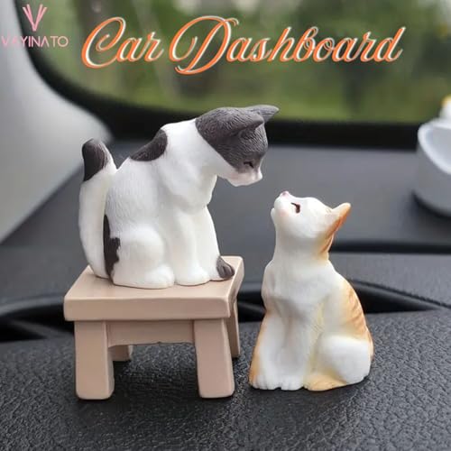 Petzlifeworld 3pcs Small Cat Set (Including 2 Cats & 1 Chair)