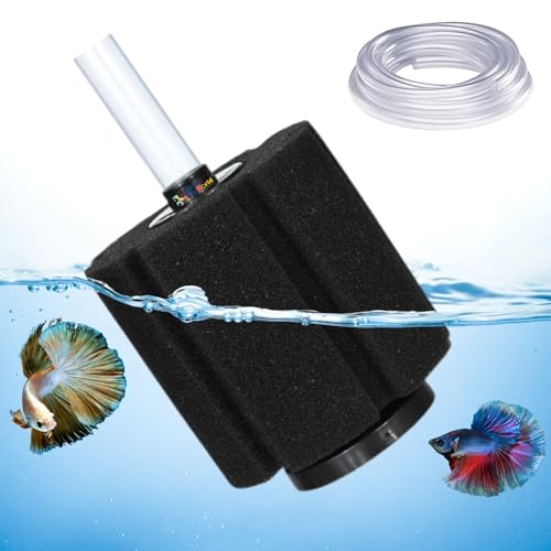 Bluepet Super Biochemical Sponge Filter for Aquarium Fish Tank with Free 2 Meter Air Hose Tube | Suitable for Fresh and Sea Water Appliances (XF-380)