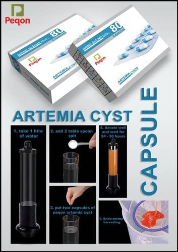 Peqon Artemia Capsules brine shrimp eggs-10 capsules sample pack