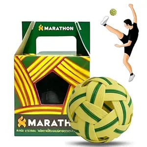 petzlifeworld Marathon MT-101 Sepak Takraw for Small Children | Lightweight Beginner Training Ball for Age 5-12 | Safe Durable Design for Indoor & Outdoor Play | Rattan-Style Plastic Ball