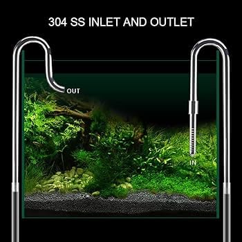 Nepall Aquarium 17mm (Suitable for Hose 16/22mm) Glass Lily Pipe Set (Inlet/Outlet) for Aquarium Canister Filter Without Surface Skimmer