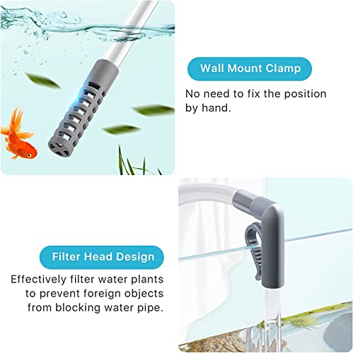 Nepall Fish Tank Cleaner&Aquarium Water Changer Siphon With A Thinner Water Tubing. Perfect For Cleaning Small Fish Tanks,Gravel Vacuum For Aquarium (Green)
