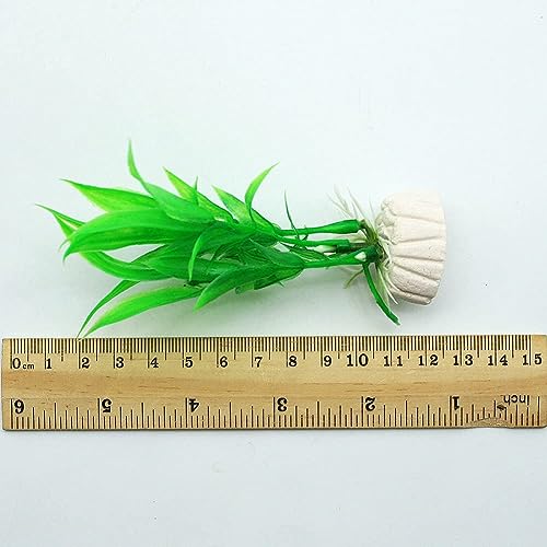 Petzlifeworld 4.5" Inch Green Plastic Aquarium Tank Plants Grass Decoration, 10-Piece