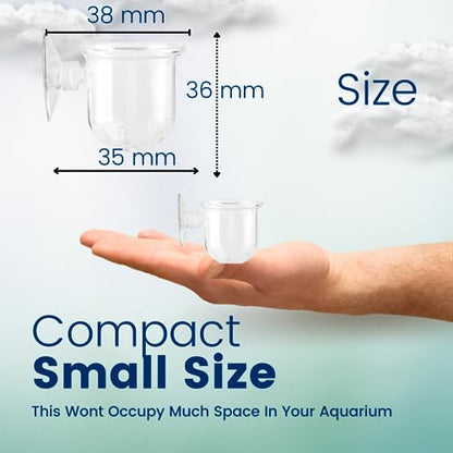 Petzlifeworld Premium Glass Live Blood Worms Feeding Cone with Sucker for Aquarium Fish Tank | Easy to Feed Live Worms Without Making You Tank Messy (PinHole Type Feeder)
