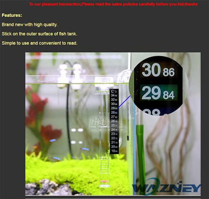 Petzlifeworld Aquarium Thermometer Sticker Fish Tank Temperature Strip