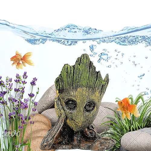 Petzlifeworld 6.5 Inch (16 * 13 * 10 Cm) Groot for Aquarium Fish Tank Decoration and Home Decoration | Hallow Fibre Material | Realistic Look