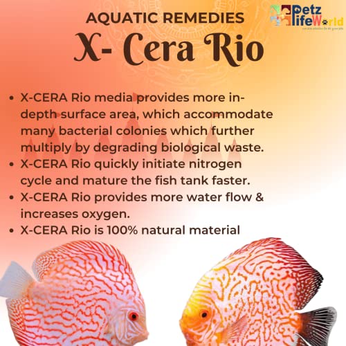 Aquatic Remedies X-Cera Rio Filter Media, 800 ML (350G) | The Finest Light Weight Ceramic Media with high Porous Active Surface Area for Bacteria