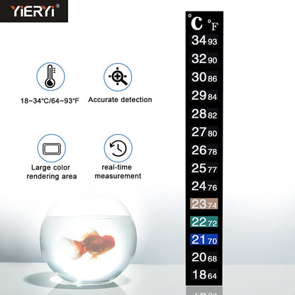Petzlifeworld Aquarium Thermometer Sticker Fish Tank Temperature Strip