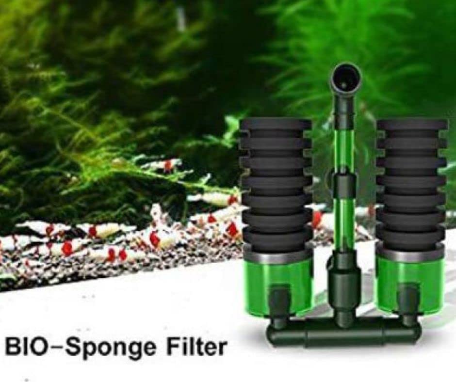 Qanvee QS Series Bio Sponge Filter - Aquarium Black Double Sponge Filter