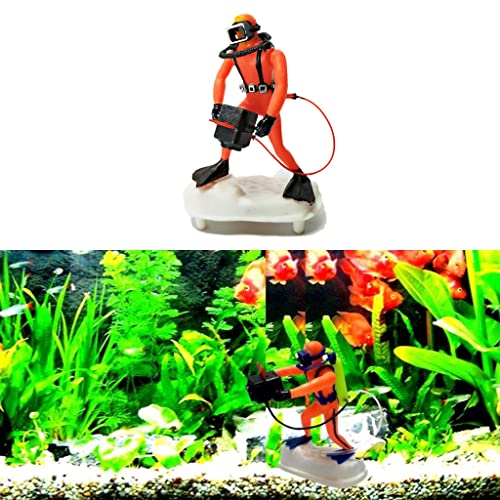 Petzlifeworld Aquarium Air Operated Decorative Action Toy with Air Bubble Arrangement (Camera Man)