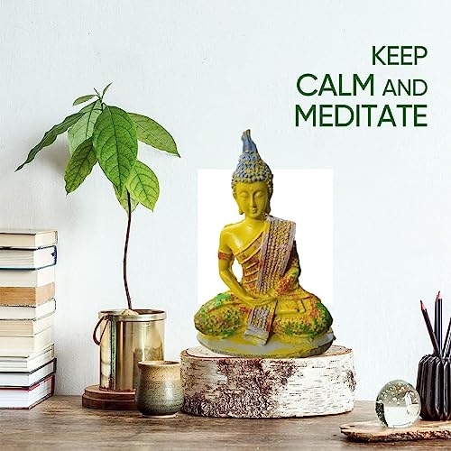 Petzlifeworld Buddha Meditating Statue for Aquarium Fish Tank Decoration and Home Decoration (Yellow)