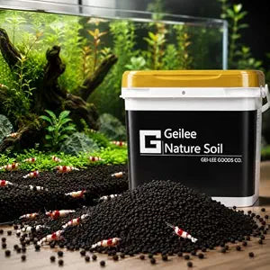 Petzlifeworld Gei-Lee Aqua Soil 8L Premium Shrimp & Planted Aquarium Substrate | pH Stabilizing Technical Soil for Caridina Shrimp | Natural Black Aquascaping Soil for Freshwater Nano Tanks