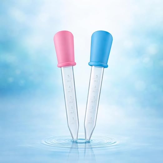 petzlifeworld 5ML Silicone Pipette Dropper (2 PCS) – Aquarium Feeding, Fertilizer Dosing & Liquid Transfer | Accurate Measurement, Soft Flexible Bulb, Easy Squeeze for Fish, Artemia, Lab, Resin & DIY