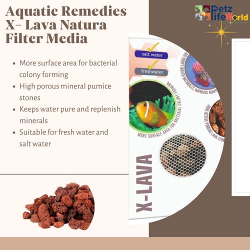 Aquatic Remedies X-Lava Filter Media, 800ML (600G) | The Finest Hand Picked Volcano Lava Porous and Water Treatment Filter Media for Aquarium