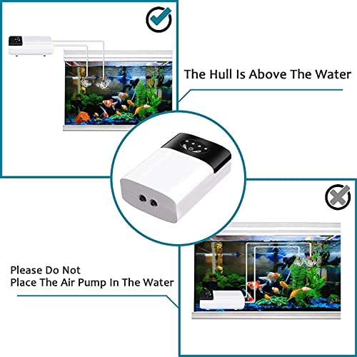 PetzLifeworld Premium White Two Way Air Pump AC/DC - VY-298|with Air Tube and Air Stones |for Aquarium, Fishing and Power Outage|With USB Plug Can Connect With Mobile Charger or Laptop Or Car Chargera