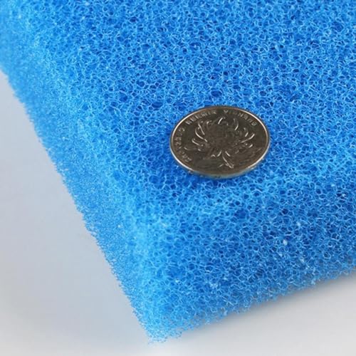 PetzLifeWorld 2 Pcs Blue (50 * 20 * 2) Cm Bio Sponge Filter Media Cut to Fit for Aquarium Top Filter and Pond Filter Sponge Multi Use