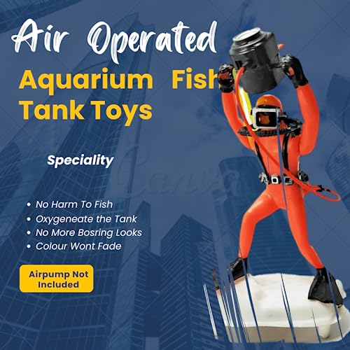 Petzlifeworld Aquarium Air Operated Decorative Action Toy with Air Bubble Arrangement (Camera Man)