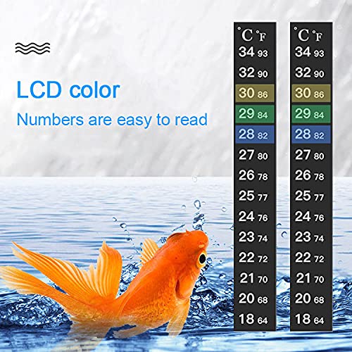 Petzlifeworld Aquarium Thermometer Sticker Fish Tank Temperature Strip