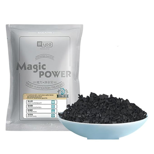 YEE Magic Powder Premium Activated Carbon Granules for Aquarium Water Purification with Net Bag 500g | to Remove Foul Smell from Aquarium and Makes It Crystal Clear