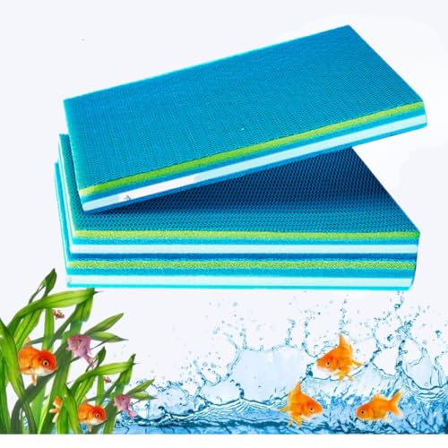 YEE 6D Multi Layer Biological Filter Media Sponge (40*30*3.5) CM For Aquarium Filters and Koi Ponds | 5 Layer Filteration With Multi Wash and No Glue For Crystal Clear Water and Bacteria