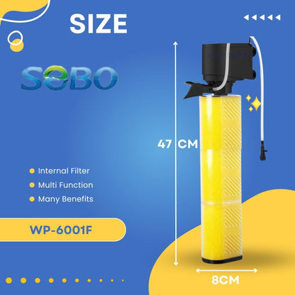 Sobo Aquarium Internal Filter (WP-6001| 40W | 2800 L/H)