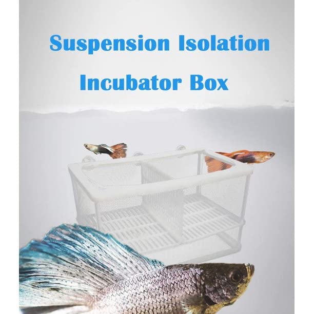 Boyu Aquarium Fish Breeding, Isolation, Hatchery Box for Fish Fry Net Box (Large NB-3202A Double with Bottom Tray)