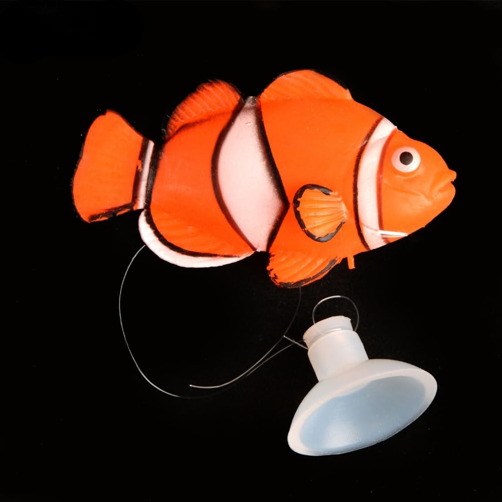 PetzLifeworld 2 Pcs Silicon Floating Simulating Fake Fish for Aquarium Fish Tank Decorations