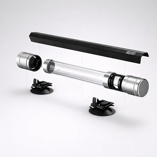 petzlifeworld  Aquarium UV Protector – Heat Resistant Outer Safety Cover for UV Tubes – Slim Compact Design with Mounting Clips – Durable UV Tube Protector (UV Light Not Included)