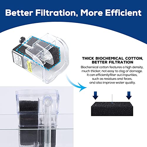 YEE  Mini Nano Transparent Water Fall Aquarium Fish Tank Hang On Filter (YMB-401)