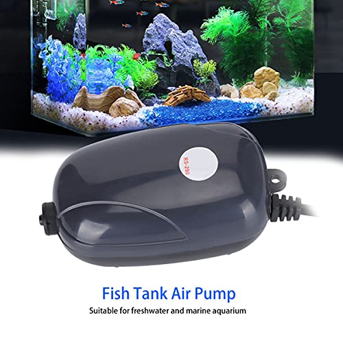 RS Electricals Silent Fish Tank Mini Aerator Oxygen Pump With 2 Meter Air Tube & 1 Air Stone (Rs-290)