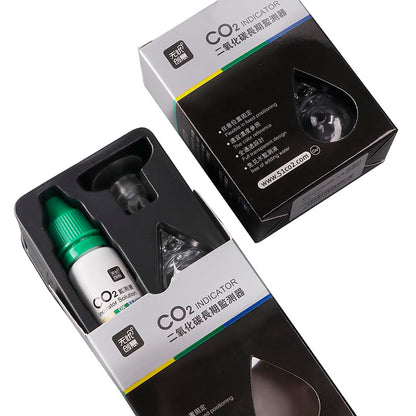 PetzLifeworld Planted Aquarium Water Drop Model Acrylic Co2 Drop Checker | Co2 Indicator with Solution 15ML | Imported | High Accuracy