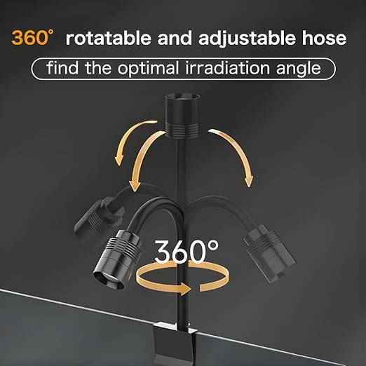 Petzlifeworld Full Spectrum 10W LED Aquarium Spotlight – Focus & Zoom, 3 Color Modes, Adjustable Beam for Fish Tanks & Planted Tanks