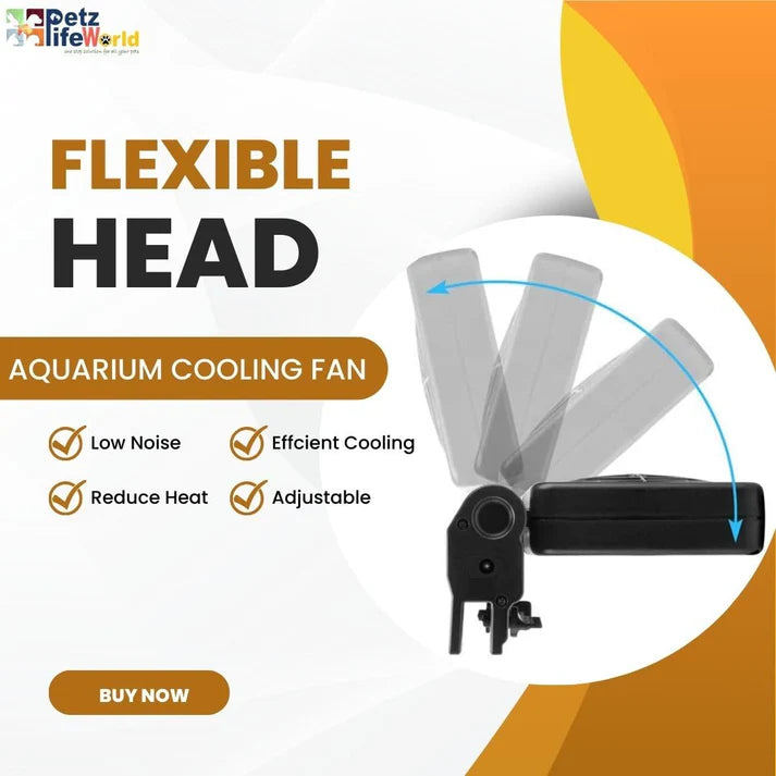 Petzlifeworld Single Head Fish Tank Cooling Fan 2 wind speed controlled