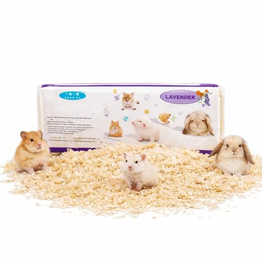 petzlifeworld Lavender Scented Small Pet Bedding 1KG | Soft & Highly Absorbent Wood Shavings | Low Dust Formula | Odor Control | Safe for Hamsters, Guinea Pigs, Rabbits & Other Small Animals