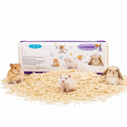 petzlifeworld Lavender Scented Small Pet Bedding 1KG | Soft & Highly Absorbent Wood Shavings | Low Dust Formula | Odor Control | Safe for Hamsters, Guinea Pigs, Rabbits & Other Small Animals