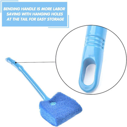 petzlifeworld Aquarium Fish Tank Algae Cleaner Sponge – Blue Heavy-Duty Scrubber Brush for Aquarium Glass & Tank Walls – Easy-Grip Handle, Safe & Non-Scratch