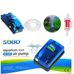 Sb-548A Aquarium Catfish Breeding Oxygen Air Pump + 1 Meter Hose And Air  Stone