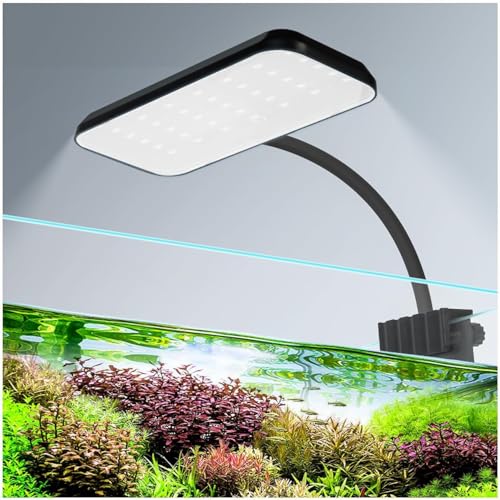 RS Electricals RS-S13 | 12 Watts Clip On Back Full Spectrum Planted Aquarium LED Light | 360 Degree | Flexible Head | Suits for 30-40 Cm Tank