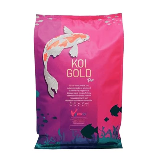 Red Fin Koi Gold Pro Fish Food, 1kg – 2.5mm Floating Pellets, 32% Protein, Color Enhancer & Immunity Booster for Fast Growth – for Koi, Carp, Oscar – All Life Stages