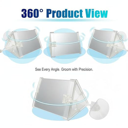 Petzlifeworld Rumble Fish Grooming Mirror for Aquarium Fish Training Mirror (10.5 cm H × 5.6 cm L)| Floating Ball & Suction Cup, Interactive Exercise Toy for Fish & Stress Relief